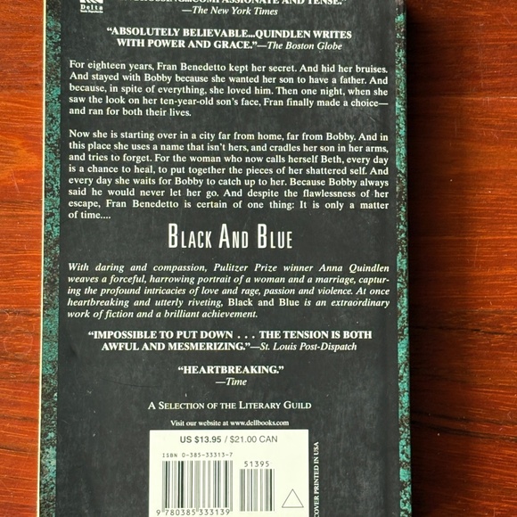 Black and Blue by Anna Quindlen - Picture 2 of 6